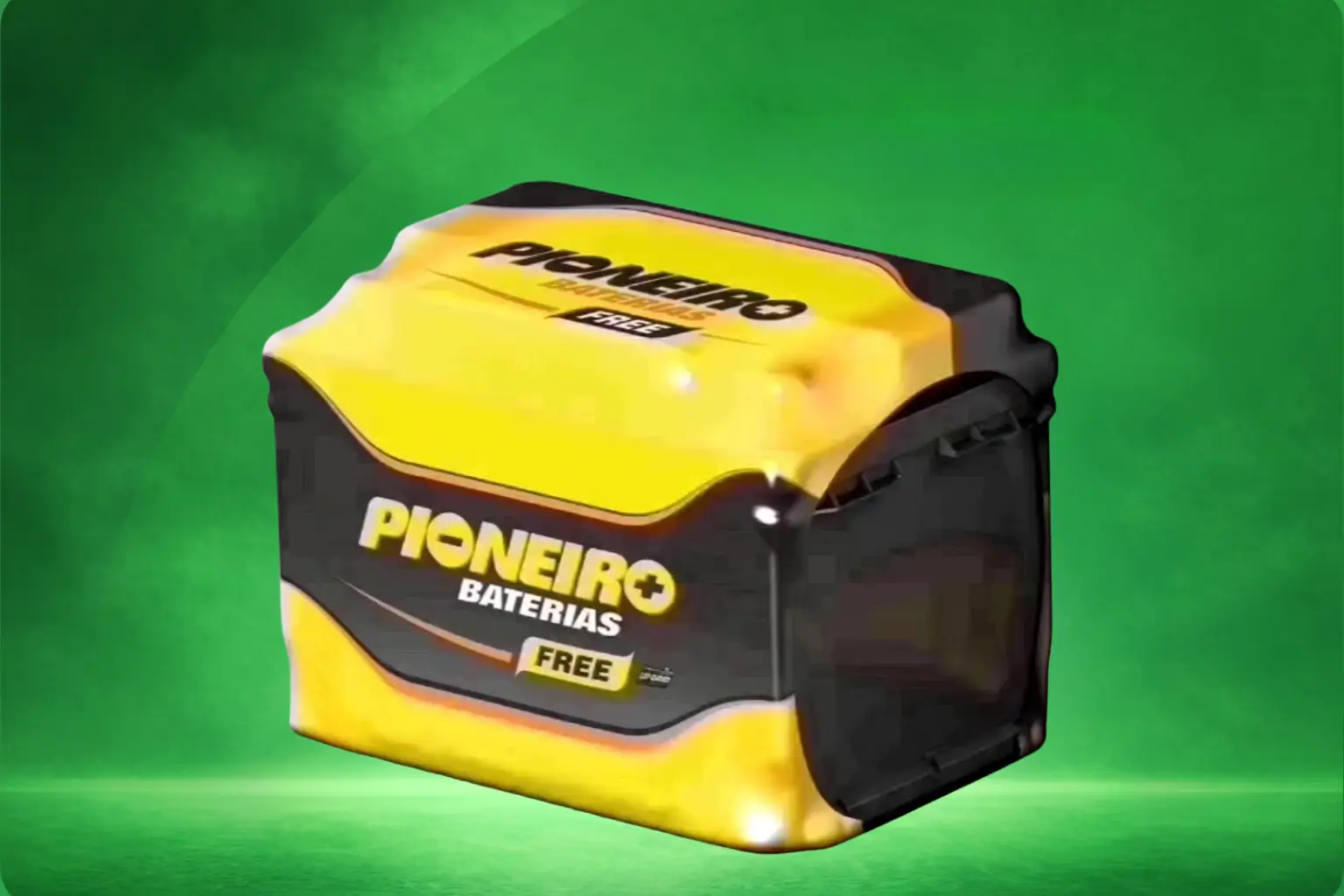 Bateria Pioneiro sobre fundo verde