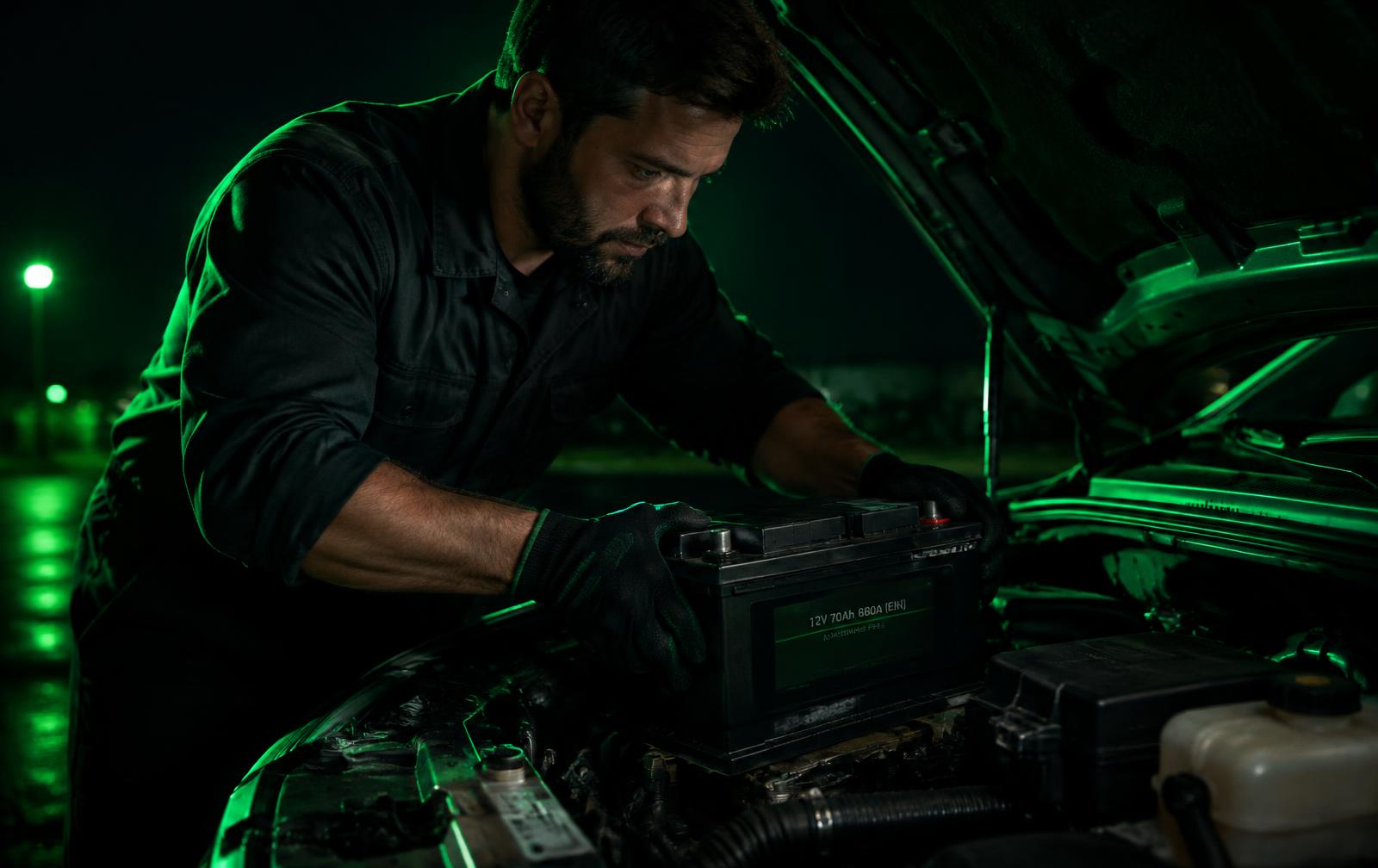 Instalação de bateria automotiva